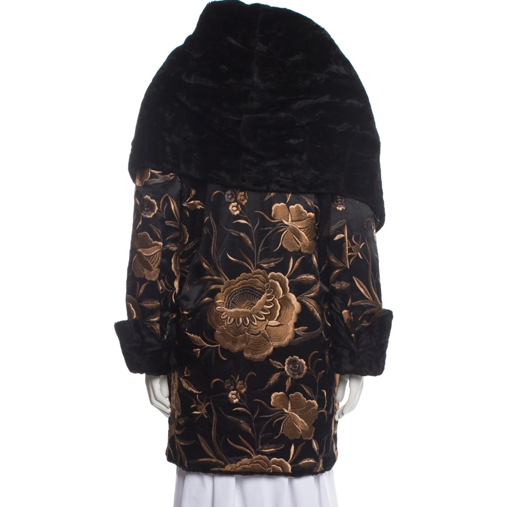 Ret. $9500 RARE ARCHIVAL Coat Vintage OMO Norma Kamali Baroque Embroidery OS L - Picture 2 of 3